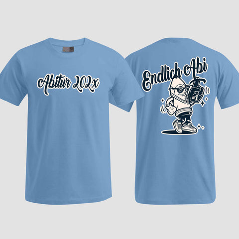 1060 "Endlich Abi" Abi T-Shirt beidseitig bedruckt