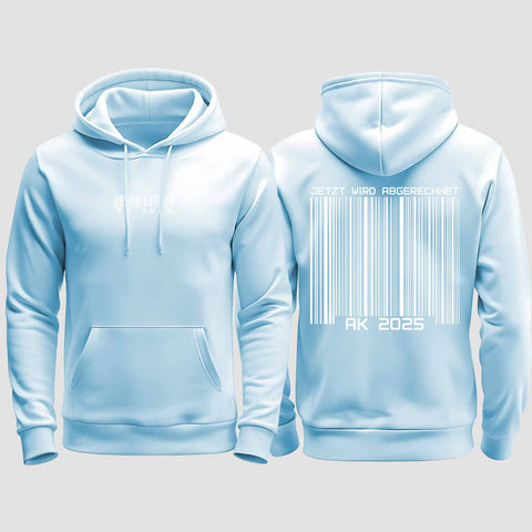 1027 "Abschluss" Abschluss regular College Hoodie beidseitig bedruckt