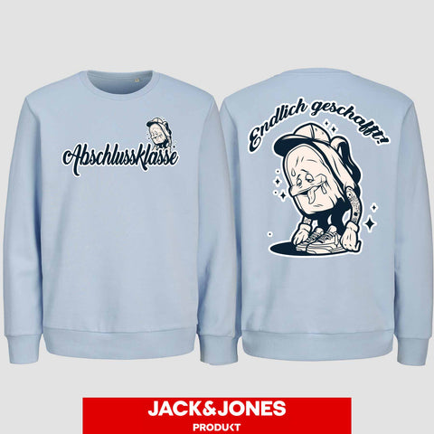 1058 "Endlich" Abschluss Sweatshirt by Jack&Jones beidseitig bedruckt