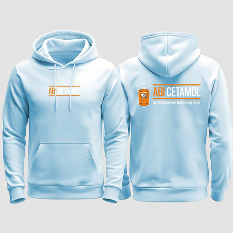 1002 "Abicetamol" Abi regular College Hoodie beidseitig bedruckt