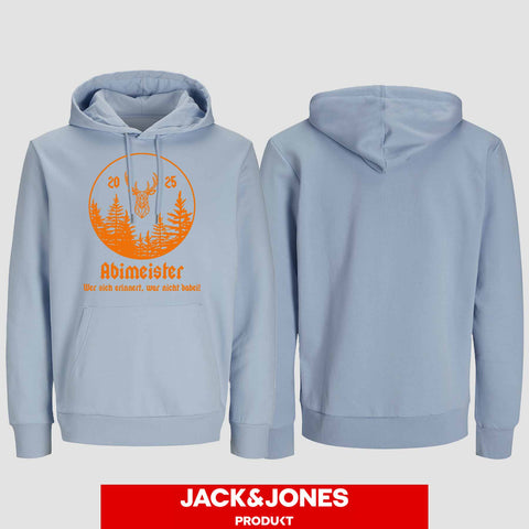 1004 "Abimeister" Abi Hoodie by Jack&Jones einseitig bedruckt