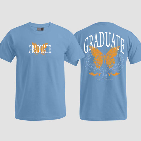 1052 "Graduate" Abi / Abschluss T-Shirt beidseitig bedruckt