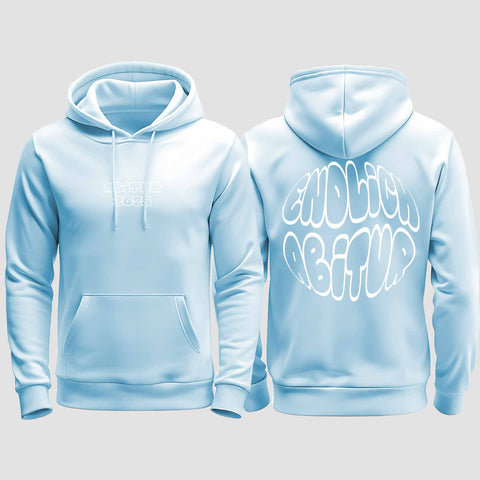 1037 "Endlich Frei" Abi regular College Hoodie beidseitig bedruckt