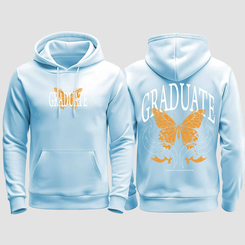 1052 "Graduate" Abschluss / Abi regular College Hoodie beidseitig bedruckt