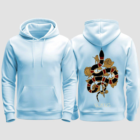 1042 "Snake" Abschluss regular College Hoodie einseitig bedruckt