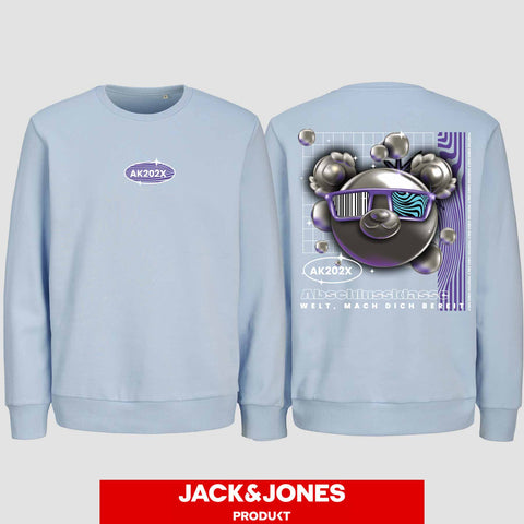 1055 "Welt, mach dich bereit" Abschluss Sweatshirt by Jack&Jones beidseitig bedruckt