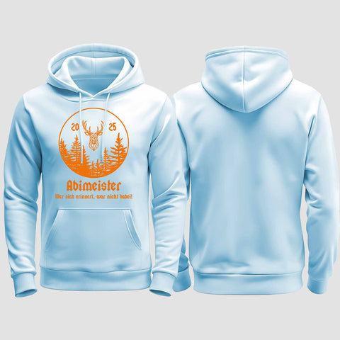 1004 "Abimeister" Abi regular College Hoodie einseitig bedruckt