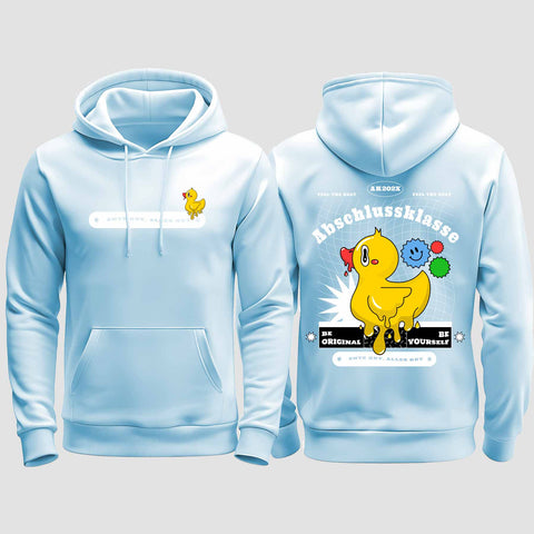 1053 "Ente gut, alles gut" Abschluss regular College Hoodie beidseitig bedruckt