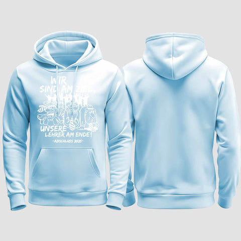 1044 "Lehrer am Ende" Abschluss regular College Hoodie einseitig bedruckt