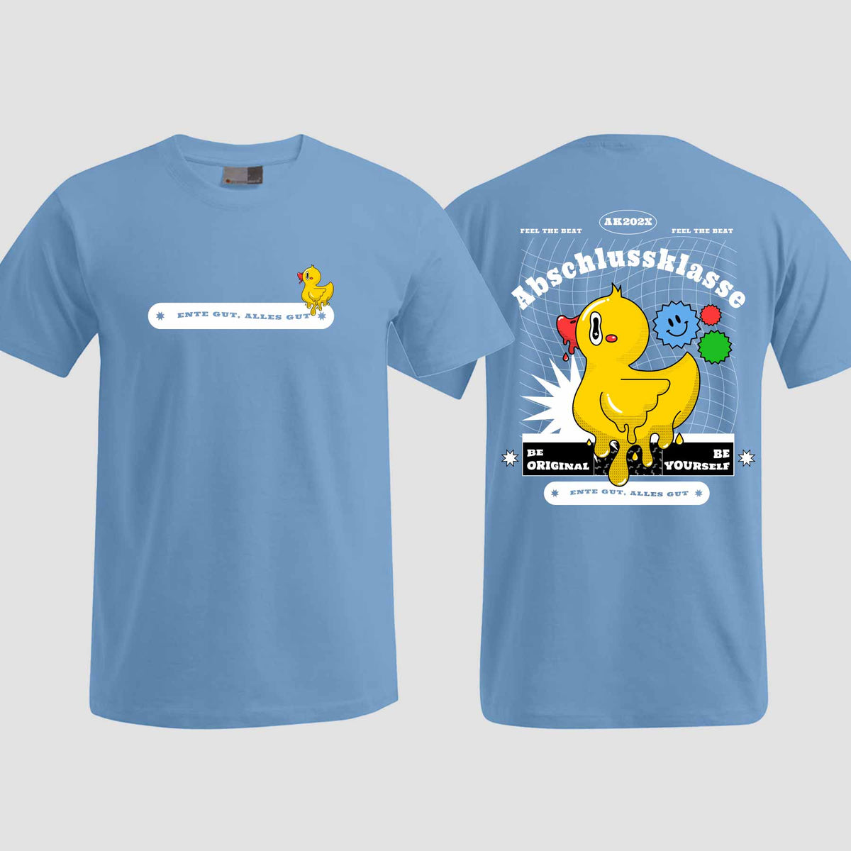 1053 "Ente gut, alles gut" Abschluss T-Shirt beidseitig bedruckt