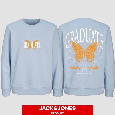 1052 "Graduate" Abschluss Sweatshirt by Jack&Jones beidseitig bedruckt