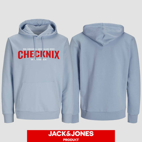 1029 "CHECKNIX" Abschluss Hoodie by Jack&Jones einseitig bedruckt