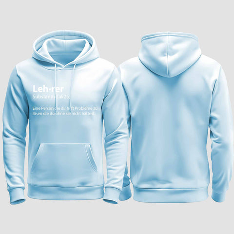 1049 "Lehrer" Abschluss regular College Hoodie einseitig bedruckt