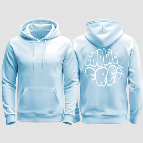 1036 "Endlich Frei" Abschluss regular College Hoodie beidseitig bedruckt