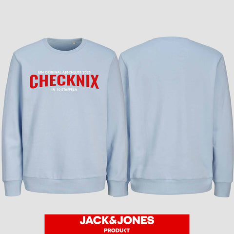 1029 "Checknix" Abschluss Sweatshirt by Jack&Jones einseitig bedruckt