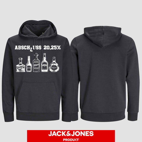 1039 "Abschluss 20,25%" Abschluss Hoodie by Jack&Jones einseitig bedruckt
