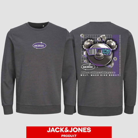 1055 "Welt, mach dich bereit" Abschluss Sweatshirt by Jack&Jones beidseitig bedruckt