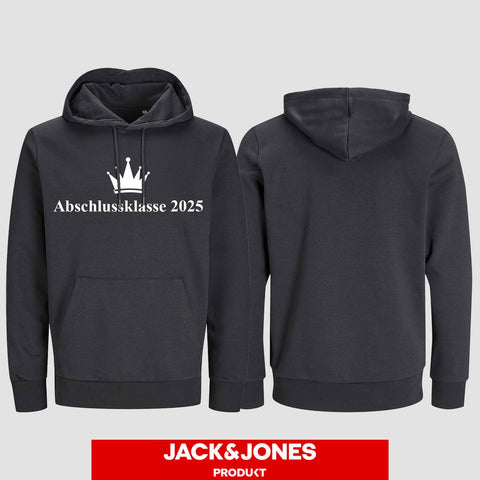 1047 "Abschluss Krone" Abschluss Hoodie by Jack&Jones einseitig bedruckt