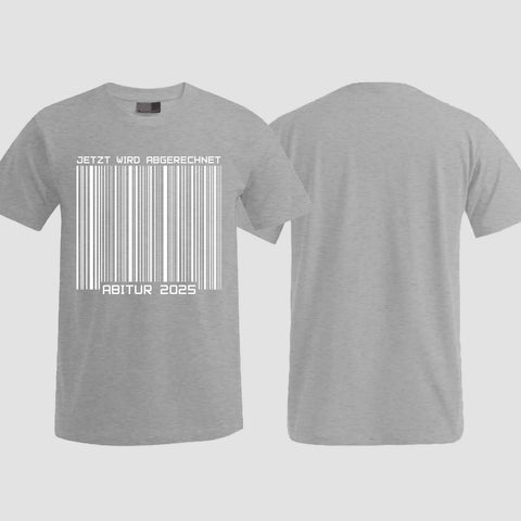 1025 "Barcode" ABI T-Shirt einseitig bedruckt