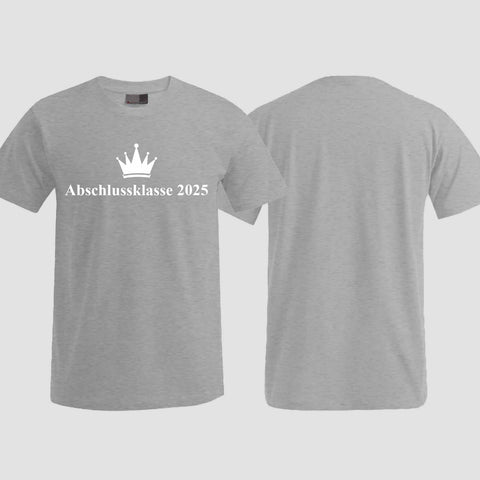 1047 "Abschluss Krone" Abschluss T-Shirt einseitig bedruckt