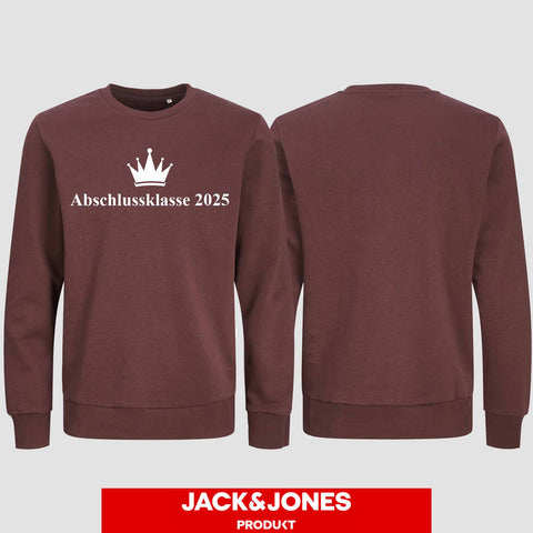 1047 "Abschluss Krone" Abschluss Sweatshirt by Jack&Jones einseitig bedruckt