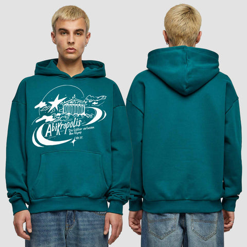 1046 "Abikropolis" Abi Premium Oversize Hoodie einseitig bedruckt