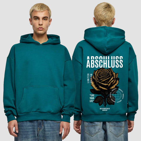 1041 "Rose" Abschluss Premium Oversize Hoodie einseitig bedruckt