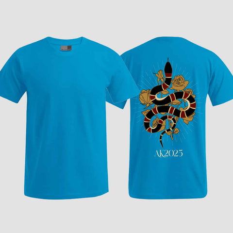 1042 "Streetwear Snake" Abschluss T-Shirt einseitig bedruckt