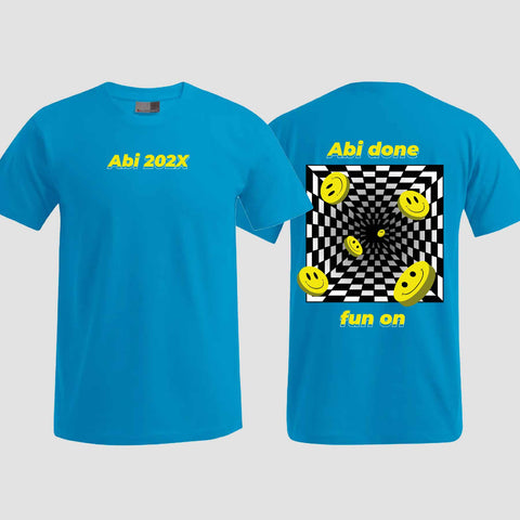 1054 "Abi done" Abi T-Shirt beidseitig bedruckt