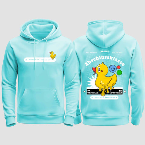 1053 "Ente gut, alles gut" Abschluss regular College Hoodie beidseitig bedruckt