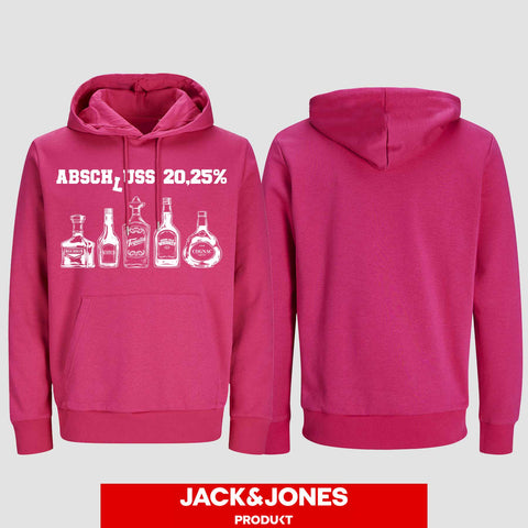1039 "Abschluss 20,25%" Abschluss Hoodie by Jack&Jones einseitig bedruckt