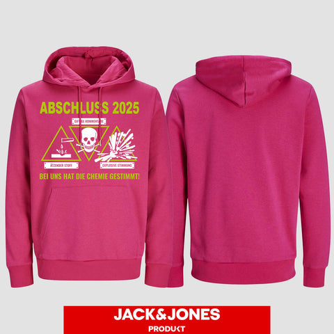 1032 "Chemie" Abschluss Hoodie by Jack&Jones einseitig bedruckt