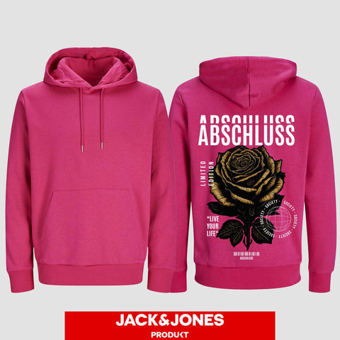 1041 "Abschluss Rose Streetwear" Abschluss Hoodie by Jack&Jones einseitig bedruckt