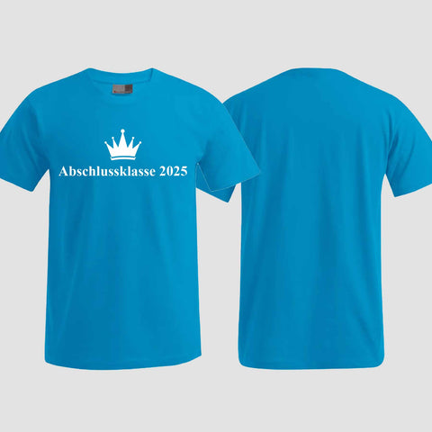 1047 "Abschluss Krone" Abschluss T-Shirt einseitig bedruckt