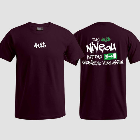 1035 "Niveau" Abschluss T-Shirt beidseitig bedruckt