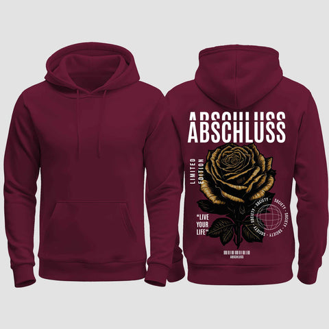1041 "Rose" Abschluss regular College Hoodie einseitig bedruckt