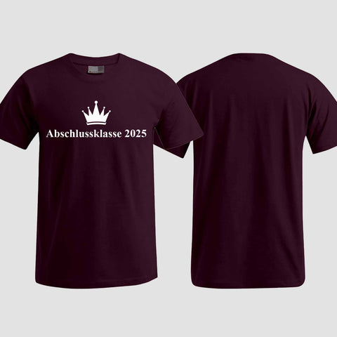 1047 "Abschluss Krone" Abschluss T-Shirt einseitig bedruckt