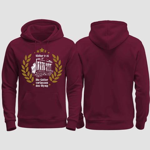 1040 "der Olymp" Abi regular College Hoodie einseitig bedruckt