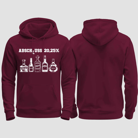 1039 "Abschluss 20,25%" Abschluss regular College Hoodie einseitig bedruckt