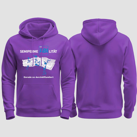 1033 "SemipermeABIlität" Abi regular College Hoodie einseitig bedruckt
