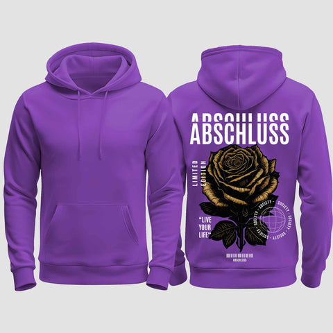 1041 "Rose" Abschluss regular College Hoodie einseitig bedruckt