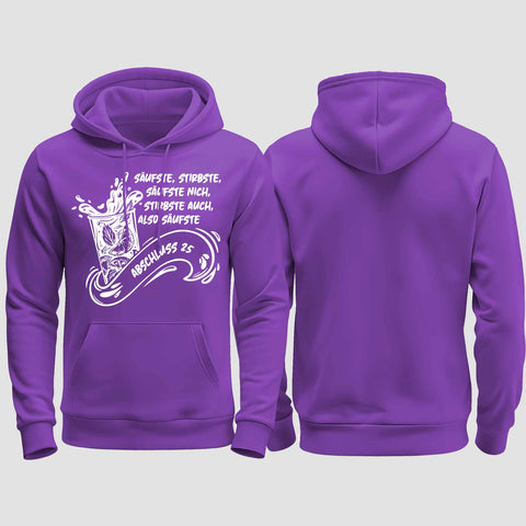 1048 "Säufste" Abschluss regular College Hoodie einseitig bedruckt