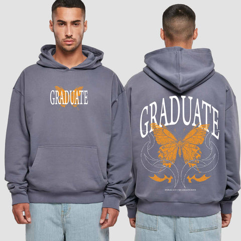1052 "Graduate" Abi / Abschluss Premium Oversize Hoodie beidseitig bedruckt