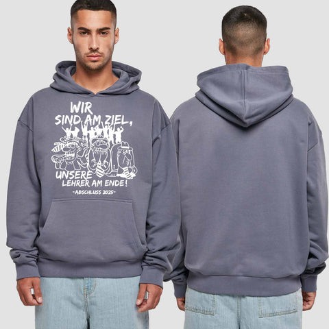 1044 "Lehrer am Ende" Abschluss Premium Oversize Hoodie einseitig bedruckt