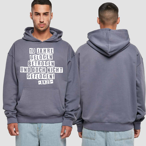 1030 "nicht geflogen" Abschluss Premium Oversize Hoodie einseitig bedruckt