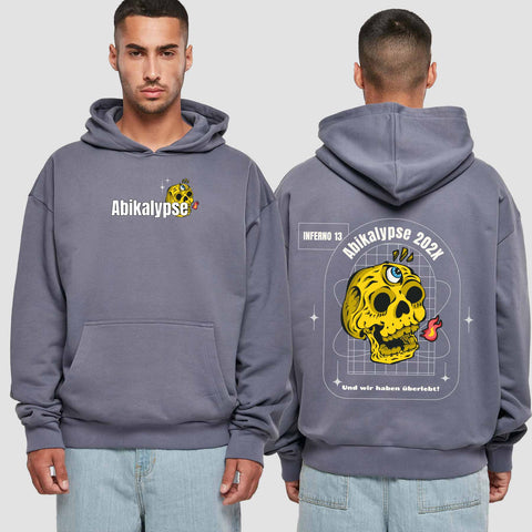 1056 "Abikalypse" Abi Premium Oversize Hoodie beidseitig bedruckt