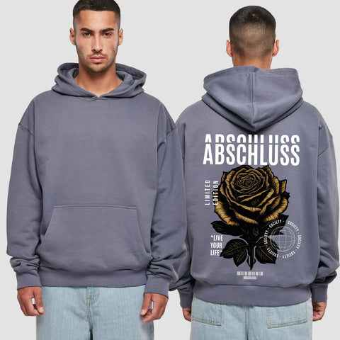 1041 "Rose" Abschluss Premium Oversize Hoodie einseitig bedruckt