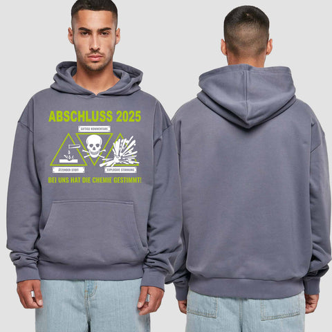 1032 "die Chemie" Abschluss Premium Oversize Hoodie einseitig bedruckt