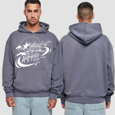 1046 "Abikropolis" Abi Premium Oversize Hoodie einseitig bedruckt
