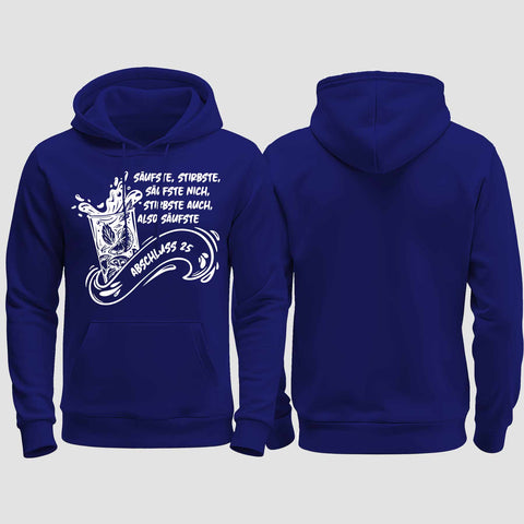 1048 "Säufste" Abschluss regular College Hoodie einseitig bedruckt